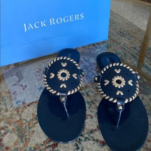 Jack Rogers - Georgia Jelly Midnight/Gold Size 8